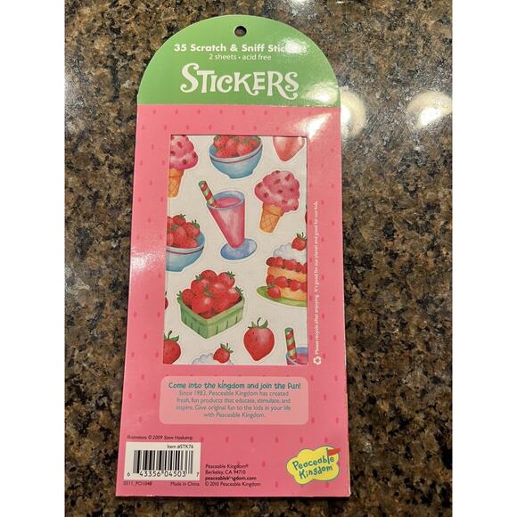 Peaceable Kingdom 2010 Scratch And Sniff Stickers Lot Of 5 New In Packaging - Picture 7 of 11